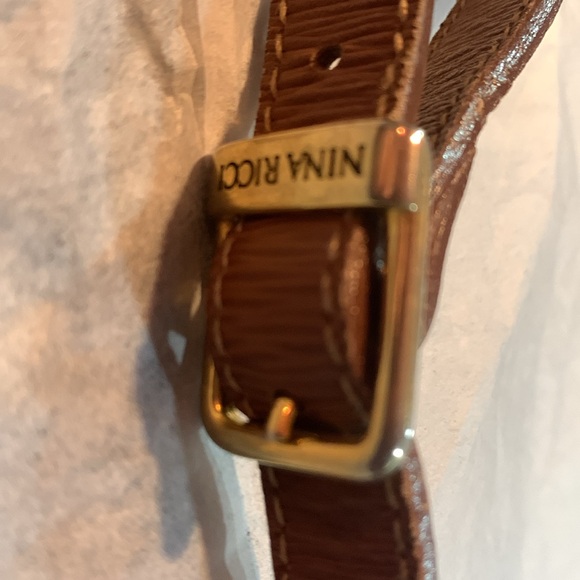 Nina Ricci two-tone brown leather crossbody - Picture 6 of 9